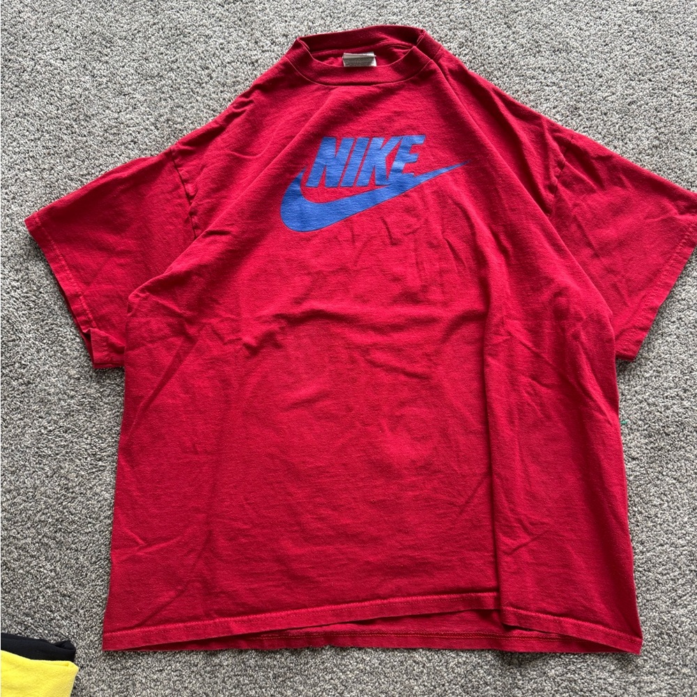 Nike Red and Blue Short Sleeve Tee